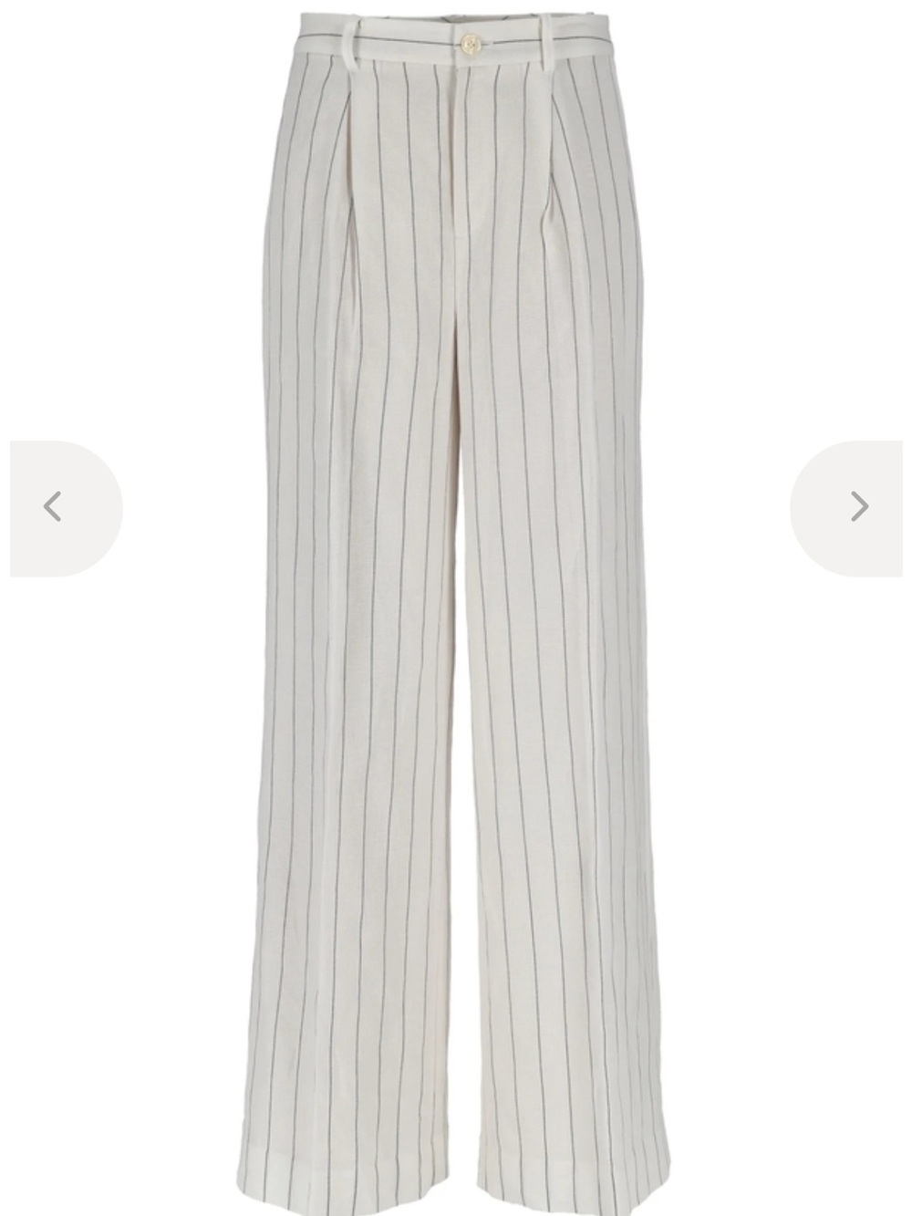 Ralph Lauren Wide Leg Pin Striped Full Length Lined Linen Pants Size 2 Long